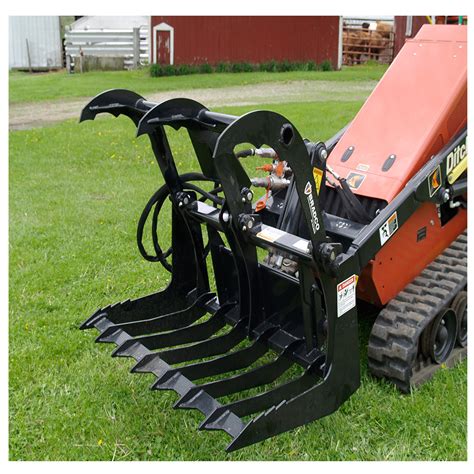 best skid steer brush grapple|skid steer grapple hydraulic cylinders.